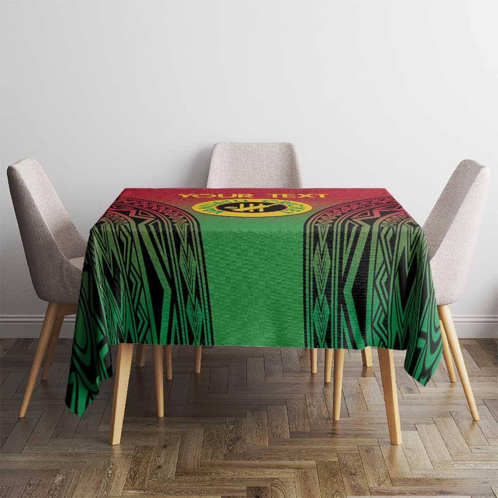 Custom Vanuatu Cricket Tablecloth 2024 Polynesian Pattern Sporty Style LT14 - Polynesian Pride