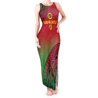 Custom Vanuatu Cricket Tank Maxi Dress 2024 Polynesian Pattern Sporty Style LT14 Women Red - Polynesian Pride