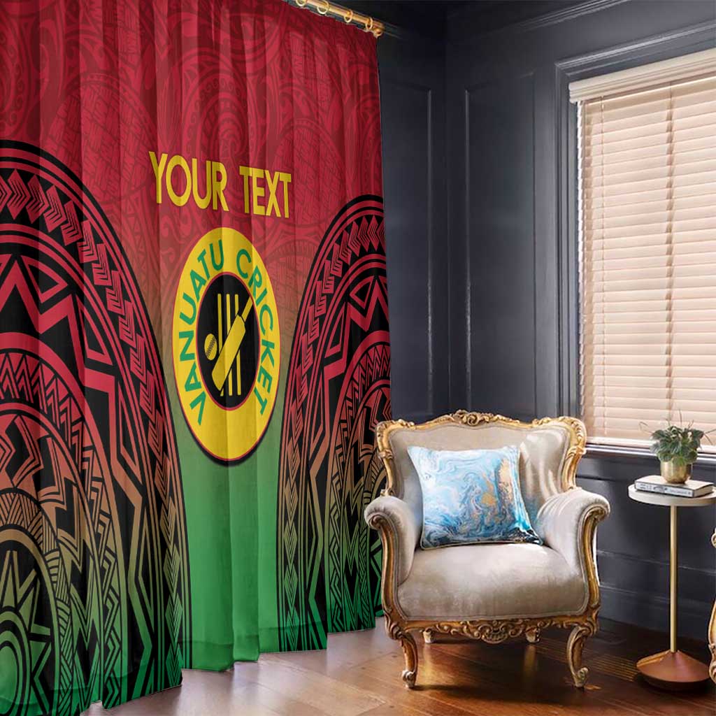 Custom Vanuatu Cricket Window Curtain 2024 Polynesian Pattern Sporty Style LT14 - Polynesian Pride