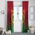 Custom Vanuatu Cricket Window Curtain 2024 Polynesian Pattern Sporty Style