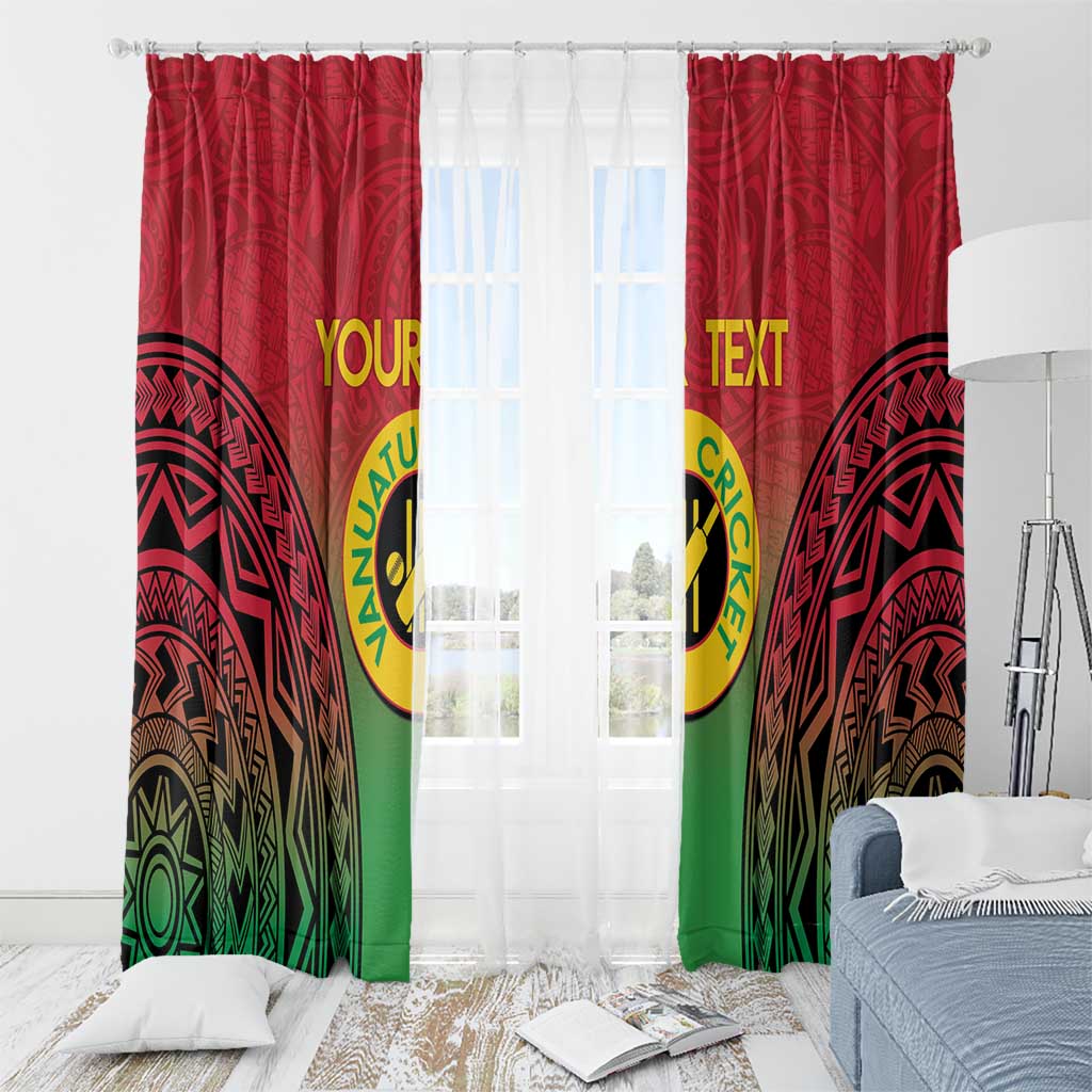 Custom Vanuatu Cricket Window Curtain 2024 Polynesian Pattern Sporty Style LT14 - Polynesian Pride