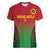 Custom Vanuatu Cricket Women V-Neck T-Shirt 2024 Polynesian Pattern Sporty Style