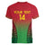 Custom Vanuatu Cricket Women V-Neck T-Shirt 2024 Polynesian Pattern Sporty Style