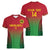 Custom Vanuatu Cricket Women V-Neck T-Shirt 2024 Polynesian Pattern Sporty Style