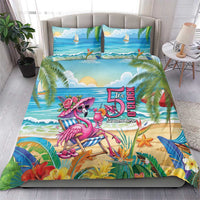 Flamingo Aloha Hawaii Bedding Set It's 5 O’Clock Somewhere Tropical Vibes - Polynesian Pride