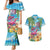 Flamingo Aloha Hawaii Couples Matching Mermaid Dress and Hawaiian Shirt It's 5 O’Clock Somewhere Tropical Vibes - Polynesian Pride