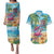 Flamingo Aloha Hawaii Couples Matching Puletasi and Hawaiian Shirt It's 5 O’Clock Somewhere Tropical Vibes - Polynesian Pride
