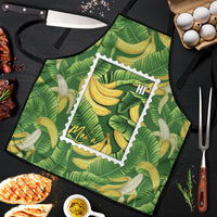 Aloha Hawaii Maia Apron Hawaiian Banana Stylized Stamp LT14 Green - Polynesian Pride