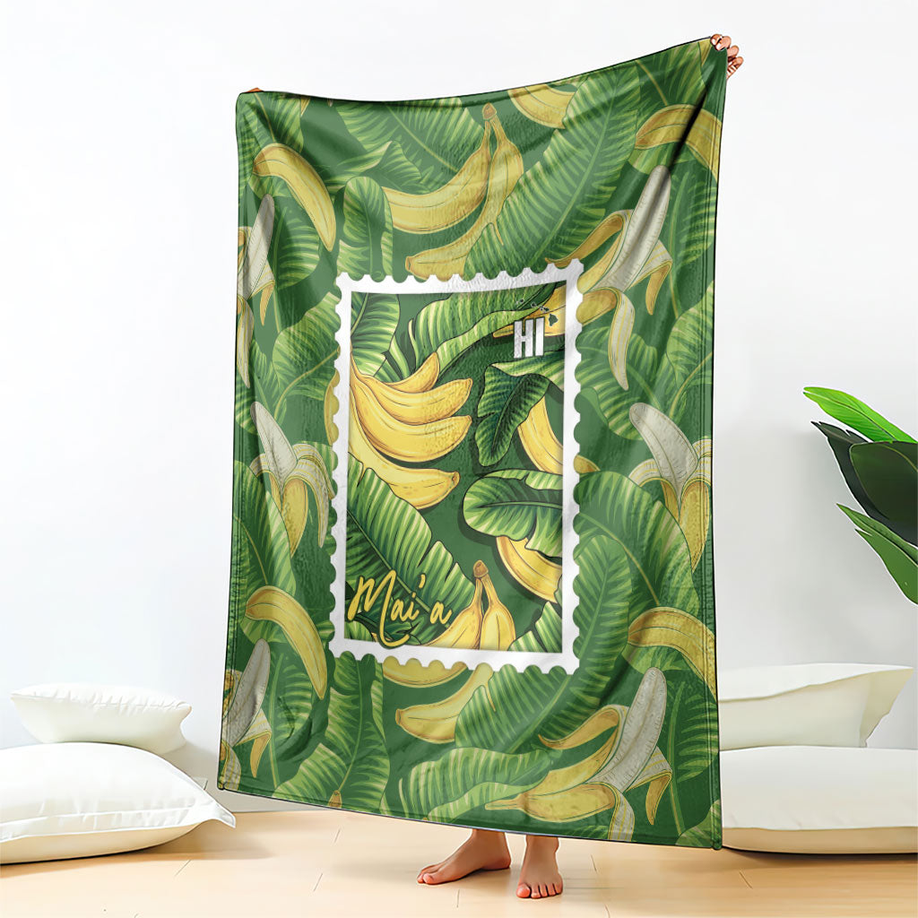Aloha Hawaii Maia Blanket Hawaiian Banana Stylized Stamp LT14 - Polynesian Pride