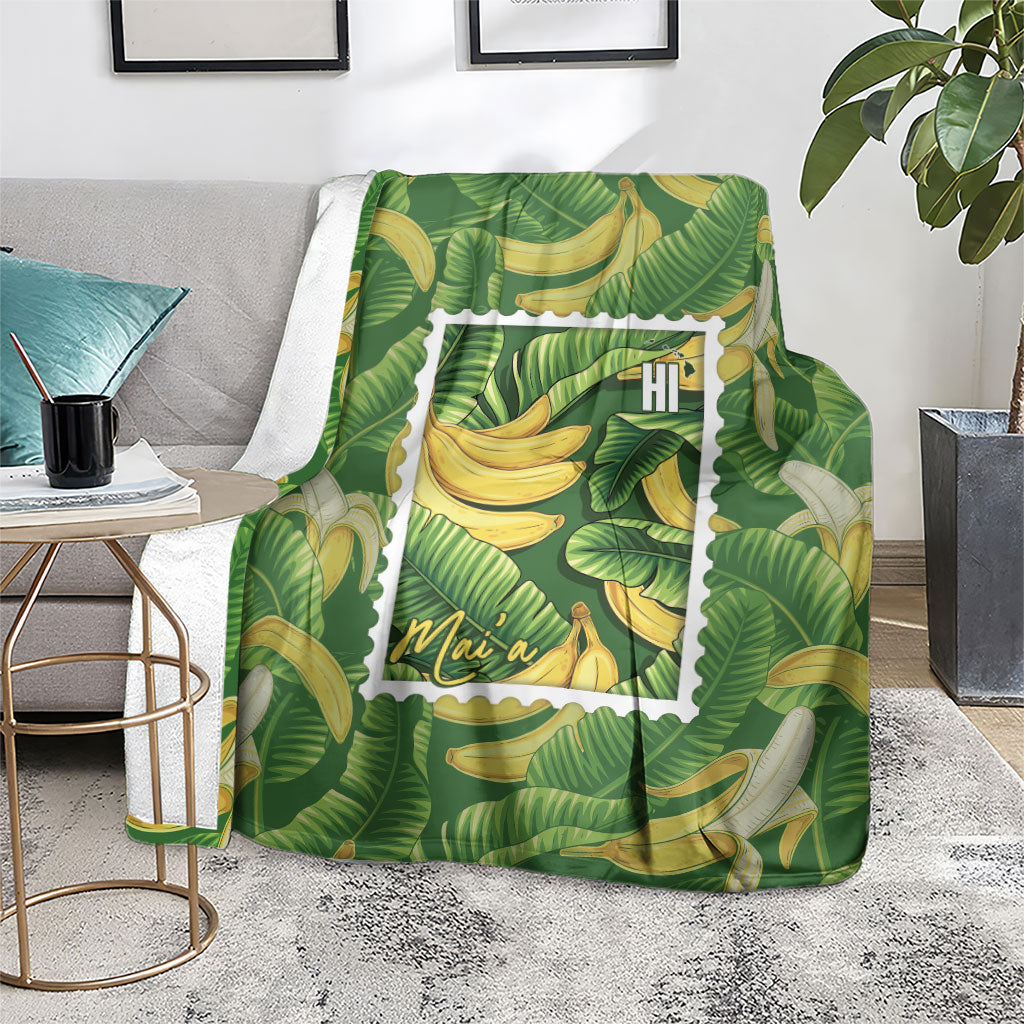 Aloha Hawaii Maia Blanket Hawaiian Banana Stylized Stamp LT14 - Polynesian Pride
