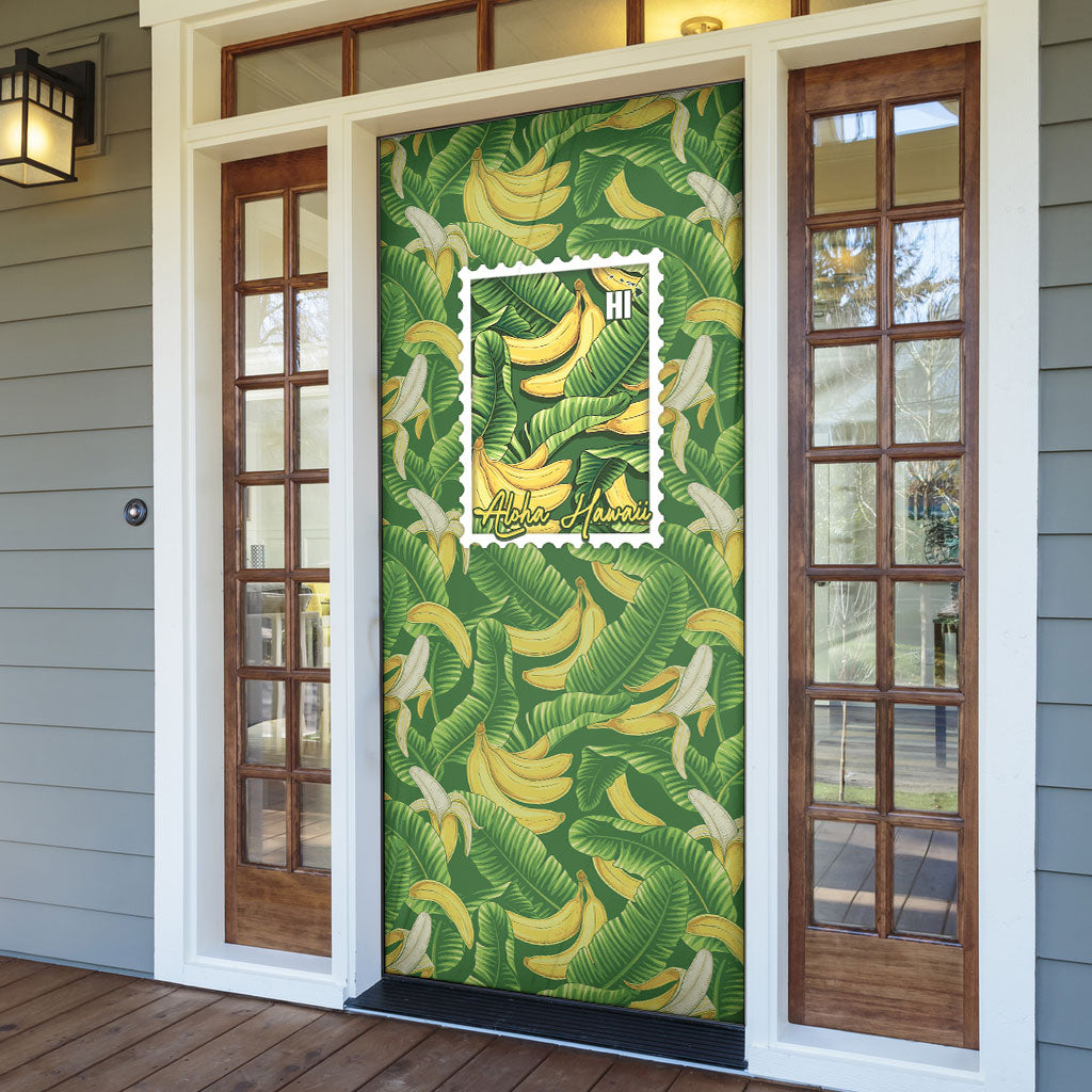 Aloha Hawaii Maia Door Cover Hawaiian Banana Stylized Stamp LT14 - Polynesian Pride