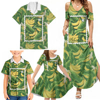 Aloha Hawaii Maia Family Matching Summer Maxi Dress and Hawaiian Shirt Hawaiian Banana Stylized Stamp LT14 - Polynesian Pride