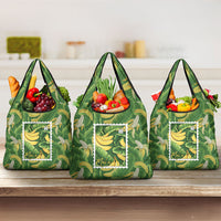 Aloha Hawaii Maia Grocery Bag Hawaiian Banana Stylized Stamp LT14 3-pack One Size Green - Polynesian Pride