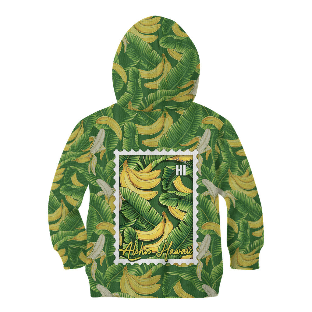 Aloha Hawaii Maia Kid Hoodie Hawaiian Banana Stylized Stamp LT14 - Polynesian Pride
