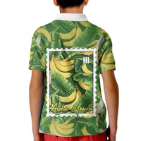 Aloha Hawaii Maia Kid Polo Shirt Hawaiian Banana Stylized Stamp LT14 - Polynesian Pride