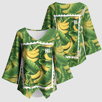 Aloha Hawaii Maia Kimono Sleeve Blouse Hawaiian Banana Stylized Stamp LT14 - Polynesian Pride