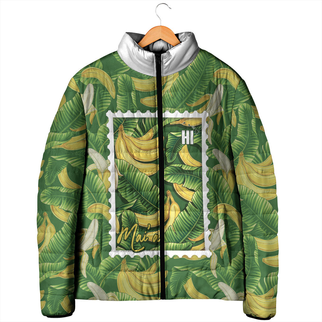 Aloha Hawaii Maia Padded Jacket Hawaiian Banana Stylized Stamp LT14 - Polynesian Pride