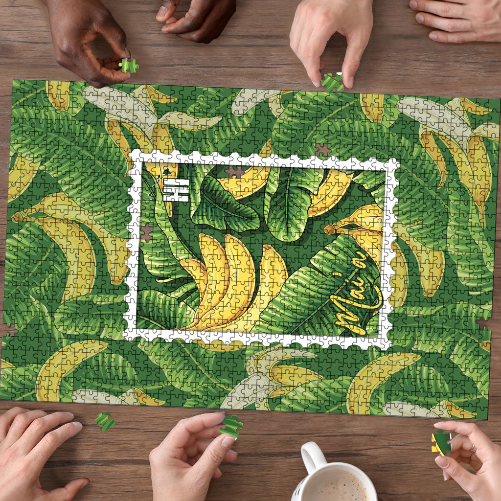 Aloha Hawaii Maia Puzzle Hawaiian Banana Stylized Stamp LT14 - Polynesian Pride