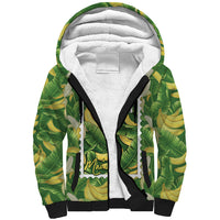 Aloha Hawaii Maia Sherpa Hoodie Hawaiian Banana Stylized Stamp LT14 Unisex Green - Polynesian Pride