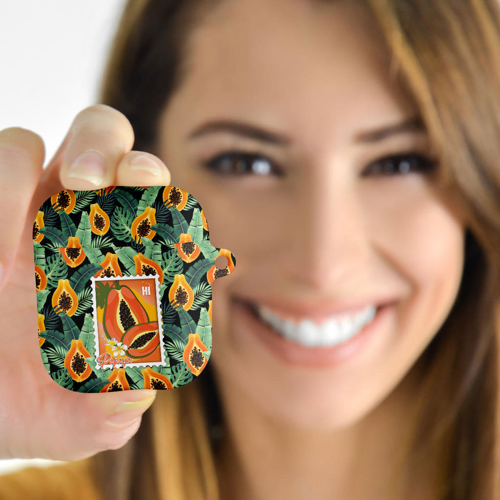 Aloha Hawaii Mikana AirPods Case Hawaiian Papaya Stylized Stamp LT14 - Polynesian Pride