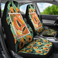 Aloha Hawaii Mikana Car Seat Cover Hawaiian Papaya Stylized Stamp LT14 - Polynesian Pride