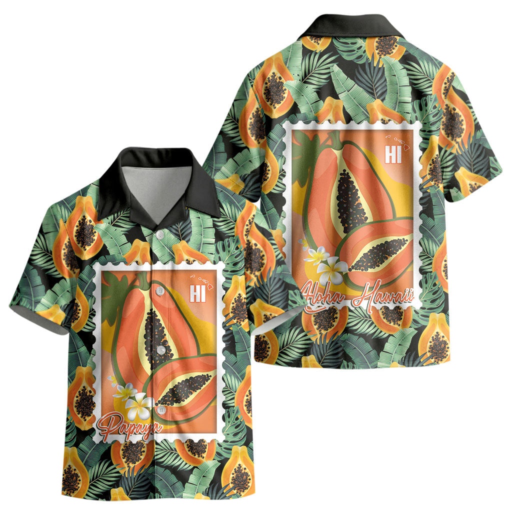 Aloha Hawaii Mikana Kid Hawaiian Shirt Hawaiian Papaya Stylized Stamp LT14 - Polynesian Pride