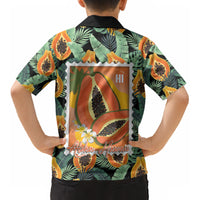 Aloha Hawaii Mikana Kid Hawaiian Shirt Hawaiian Papaya Stylized Stamp LT14 - Polynesian Pride