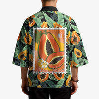 Aloha Hawaii Mikana Kimono Hawaiian Papaya Stylized Stamp LT14 - Polynesian Pride