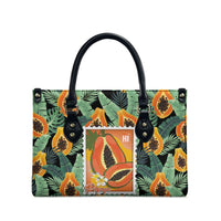 Aloha Hawaii Mikana Leather Bag Hawaiian Papaya Stylized Stamp LT14 - Polynesian Pride