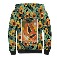 Aloha Hawaii Mikana Sherpa Hoodie Hawaiian Papaya Stylized Stamp LT14 - Polynesian Pride