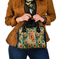 Aloha Hawaii Mikana Shoulder Handbag Hawaiian Papaya Stylized Stamp LT14 - Polynesian Pride