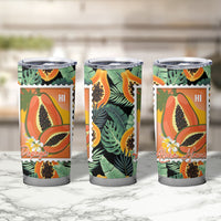 Aloha Hawaii Mikana Tumbler Cup Hawaiian Papaya Stylized Stamp LT14 - Polynesian Pride