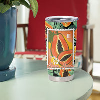 Aloha Hawaii Mikana Tumbler Cup Hawaiian Papaya Stylized Stamp LT14 - Polynesian Pride