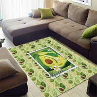 Aloha Hawaii Avocado Area Rug Hawaiian Fruit Stylized Stamp LT14 - Polynesian Pride