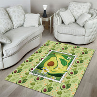 Aloha Hawaii Avocado Area Rug Hawaiian Fruit Stylized Stamp LT14 - Polynesian Pride