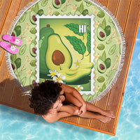 Aloha Hawaii Avocado Beach Blanket Hawaiian Fruit Stylized Stamp LT14 - Polynesian Pride