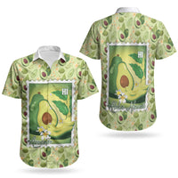 Aloha Hawaii Avocado Couples Matching Off Shoulder Maxi Dress and Hawaiian Shirt Hawaiian Fruit Stylized Stamp LT14 - Polynesian Pride