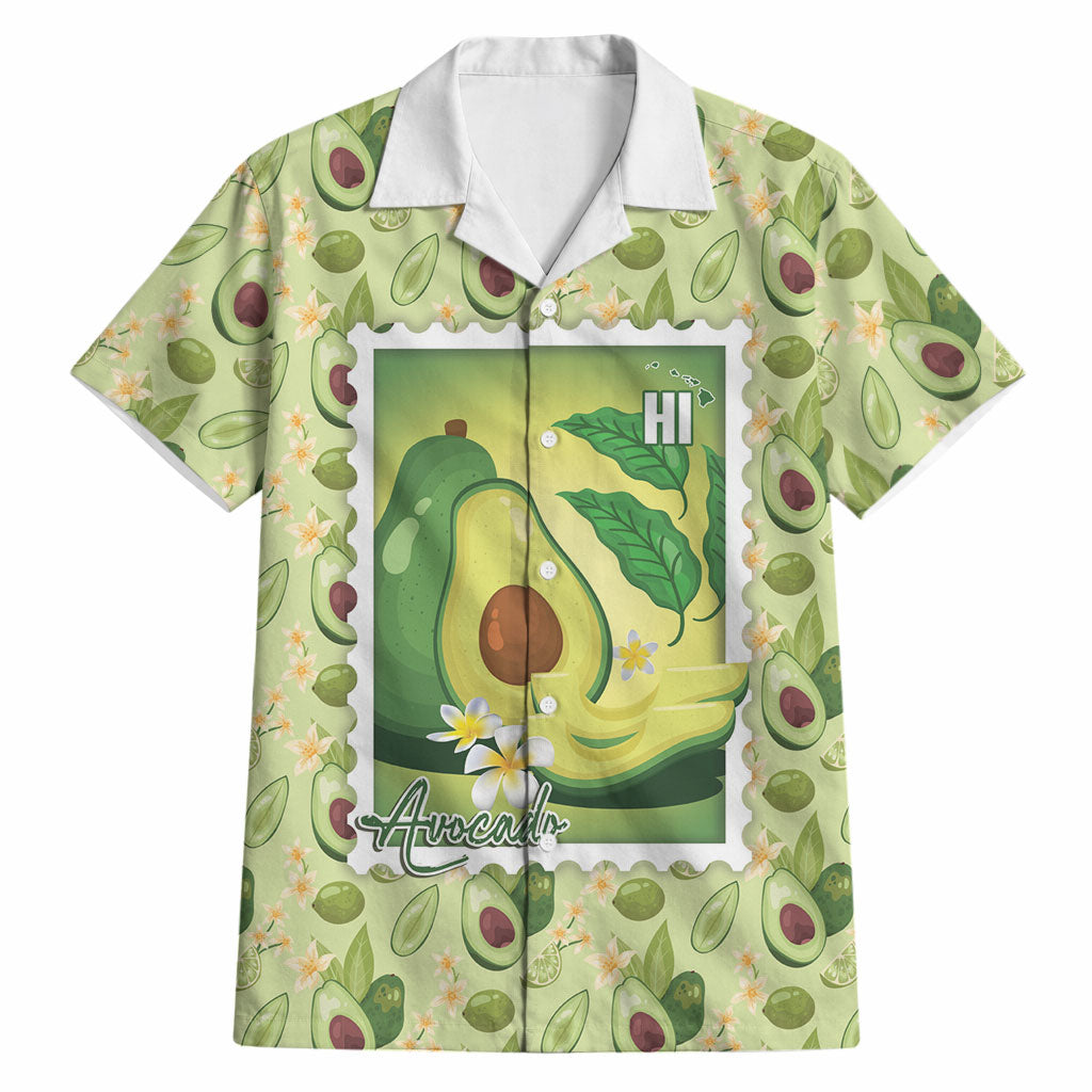 Aloha Hawaii Avocado Hawaiian Shirt Hawaiian Fruit Stylized Stamp LT14 Green - Polynesian Pride