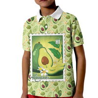 Aloha Hawaii Avocado Kid Polo Shirt Hawaiian Fruit Stylized Stamp LT14 Kid Green - Polynesian Pride
