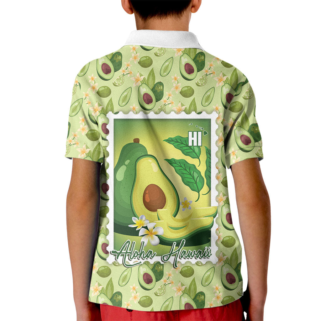 Aloha Hawaii Avocado Kid Polo Shirt Hawaiian Fruit Stylized Stamp LT14 - Polynesian Pride