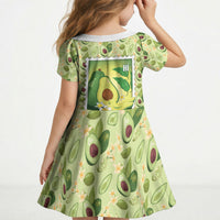 Aloha Hawaii Avocado Kid Short Sleeve Dress Hawaiian Fruit Stylized Stamp LT14 - Polynesian Pride