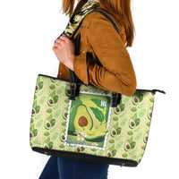 Aloha Hawaii Avocado Leather Tote Bag Hawaiian Fruit Stylized Stamp LT14 Green - Polynesian Pride