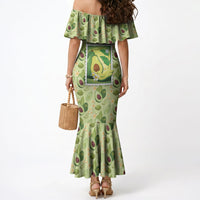 Aloha Hawaii Avocado Mermaid Dress Hawaiian Fruit Stylized Stamp LT14 - Polynesian Pride