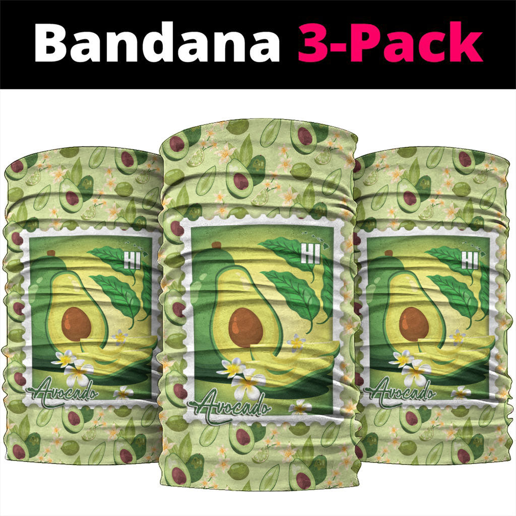Aloha Hawaii Avocado Neck Gaiter Hawaiian Fruit Stylized Stamp LT14 package One Size: 25*50cm Green - Polynesian Pride