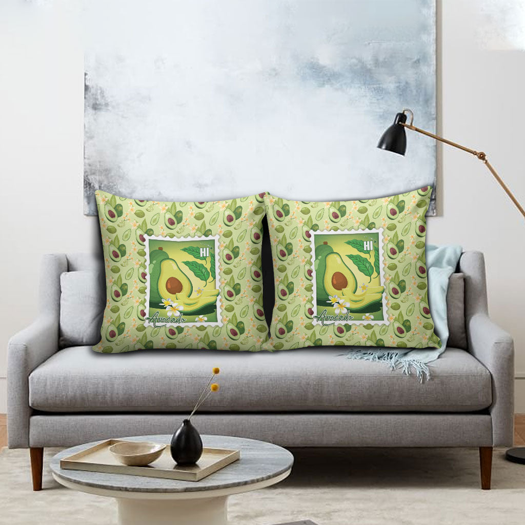 Aloha Hawaii Avocado Pillow Cover Hawaiian Fruit Stylized Stamp LT14 - Polynesian Pride