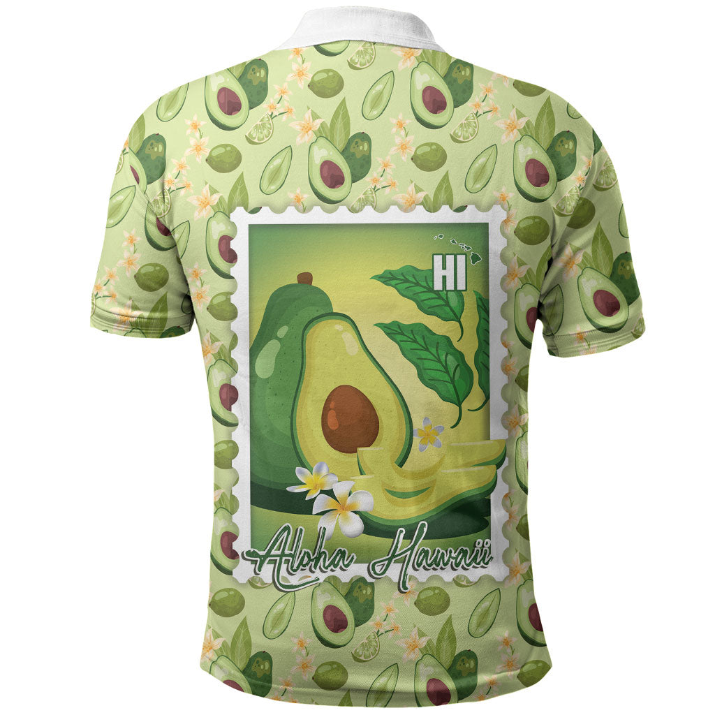 Aloha Hawaii Avocado Polo Shirt Hawaiian Fruit Stylized Stamp LT14 - Polynesian Pride