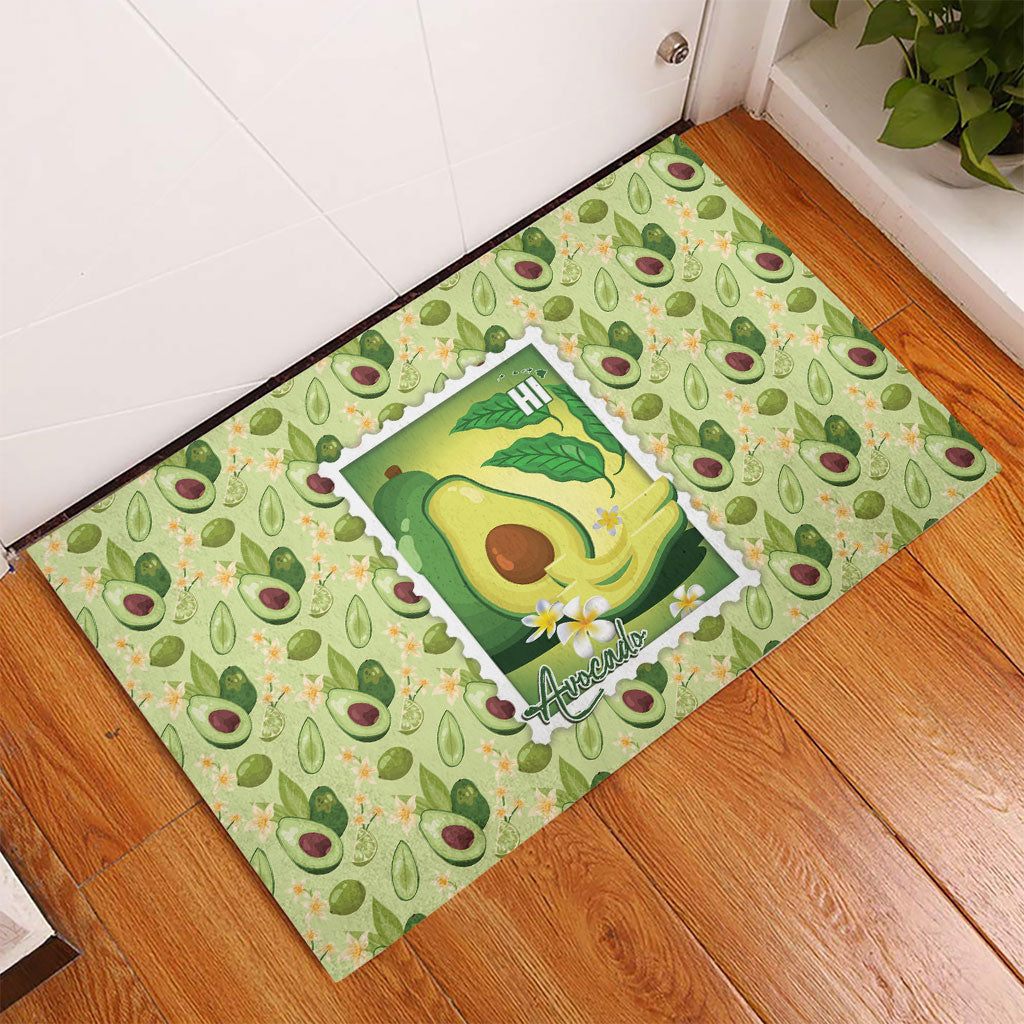 Aloha Hawaii Avocado Rubber Doormat Hawaiian Fruit Stylized Stamp LT14 - Polynesian Pride