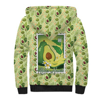 Aloha Hawaii Avocado Sherpa Hoodie Hawaiian Fruit Stylized Stamp LT14 - Polynesian Pride