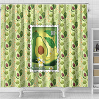 Aloha Hawaii Avocado Shower Curtain Hawaiian Fruit Stylized Stamp LT14 - Polynesian Pride