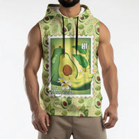 Aloha Hawaii Avocado Sleeveless Hoodie Hawaiian Fruit Stylized Stamp LT14 - Polynesian Pride
